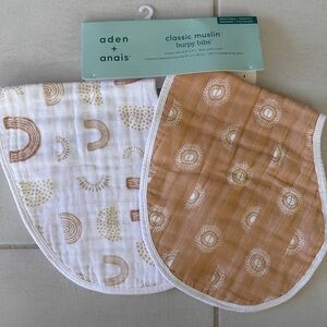 Aden + Anias cotton muslin burpy bib 2 pk NEW